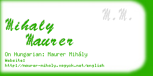 mihaly maurer business card