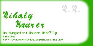 mihaly maurer business card